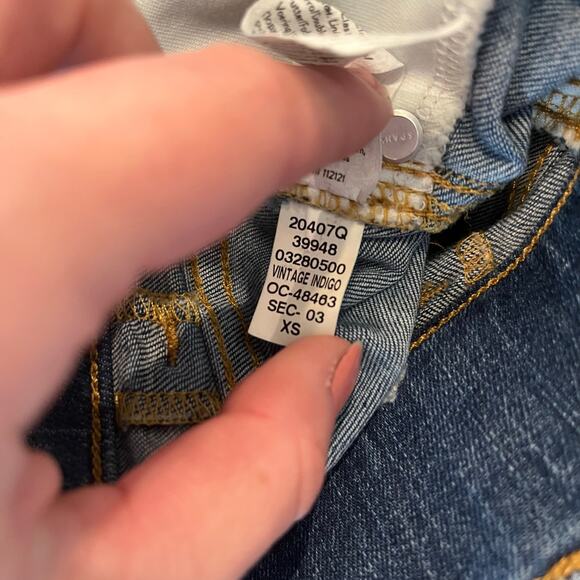 Spanx Front Seam‎ Wide Leg Jean in Vintage Indigo Size XS Petite - Picture 8 of 12